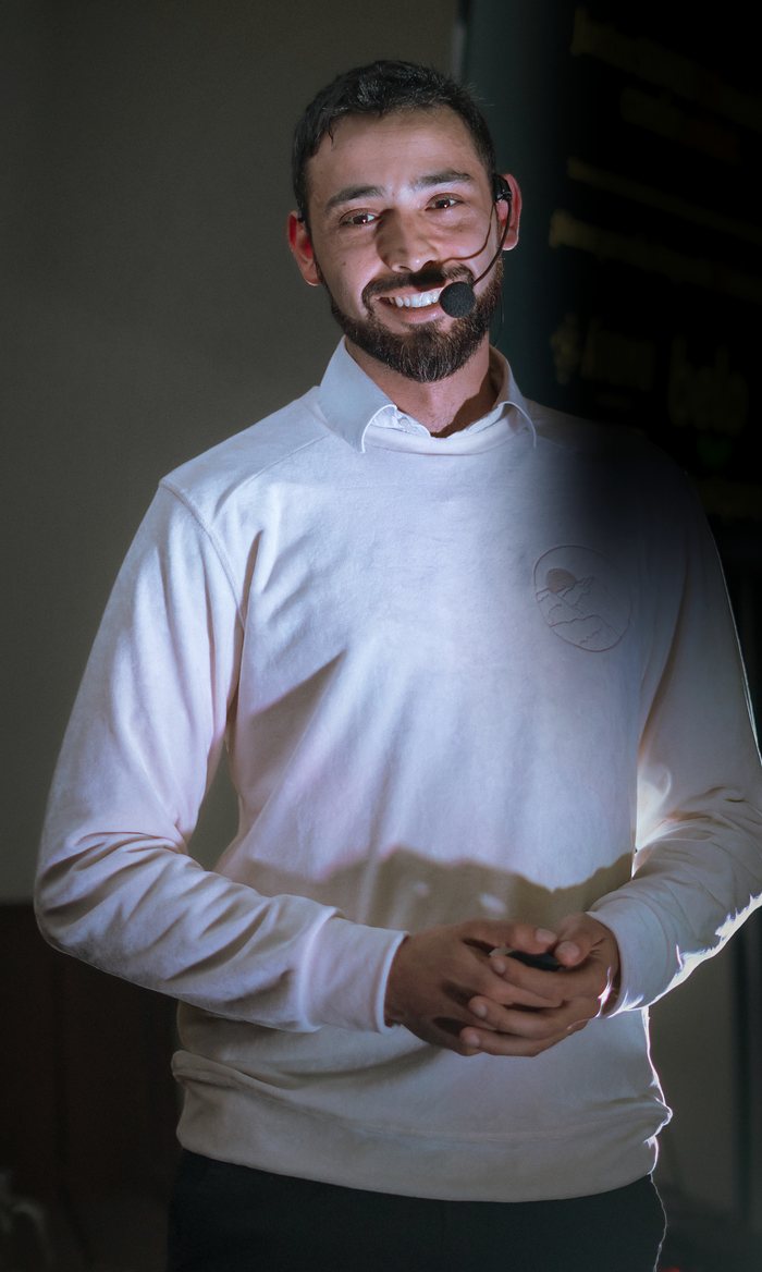 Matías Liberati durante una conferencia